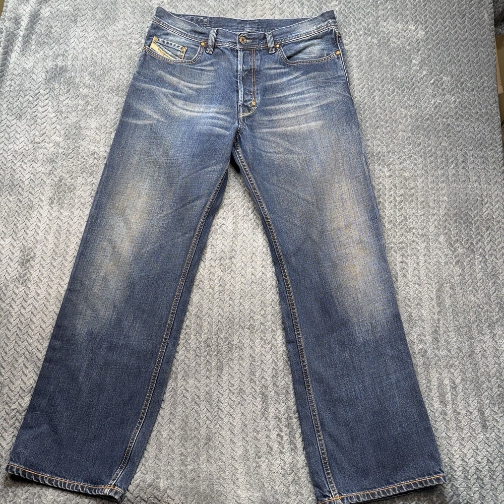 Vintage Diesel Kuratt Selvedge Jeans Italy Men 33 Bootcut Flared 2004 Button Fly